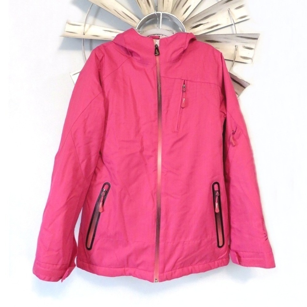 Morrow Women's Pink Ski Snow Jacket Size Large Visor Hood Adjustable